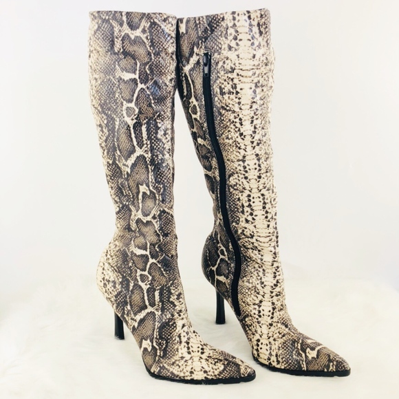 Steve Madden Shoes - Steve Madden 'Happyy' Synthetic Snakeskin Boots